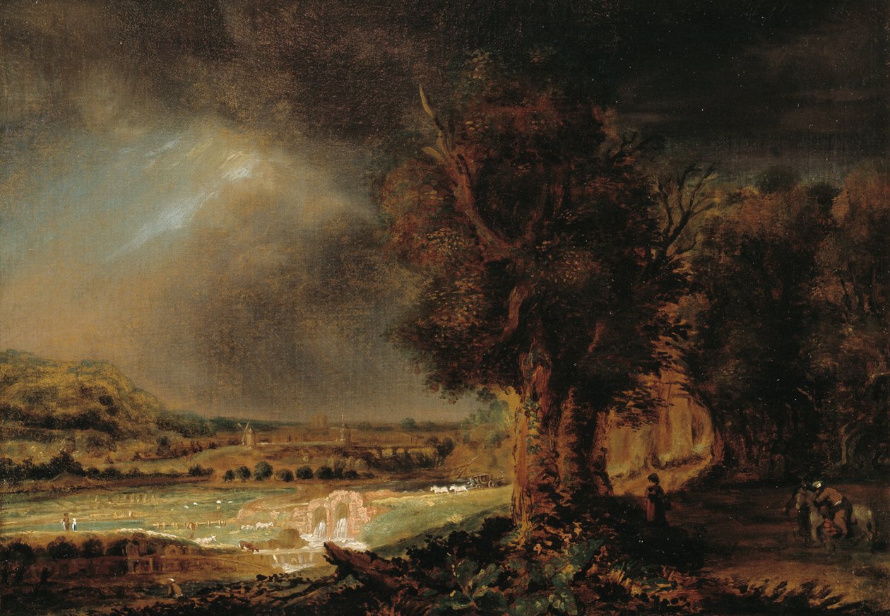Paysage avec le Bon Samaritain - Rembrandts skole