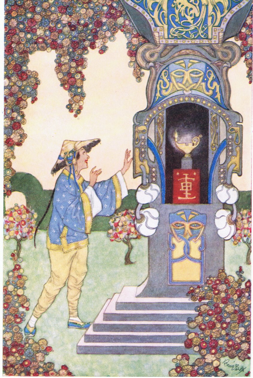 Aladdin trouve la lampe - René Bull