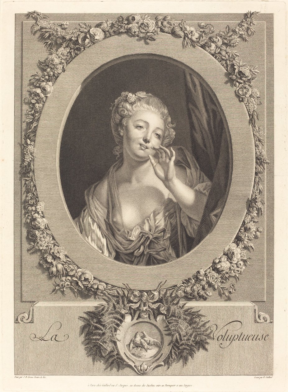 La voluptueuse - René Gaillard after Jean Baptiste Greuze