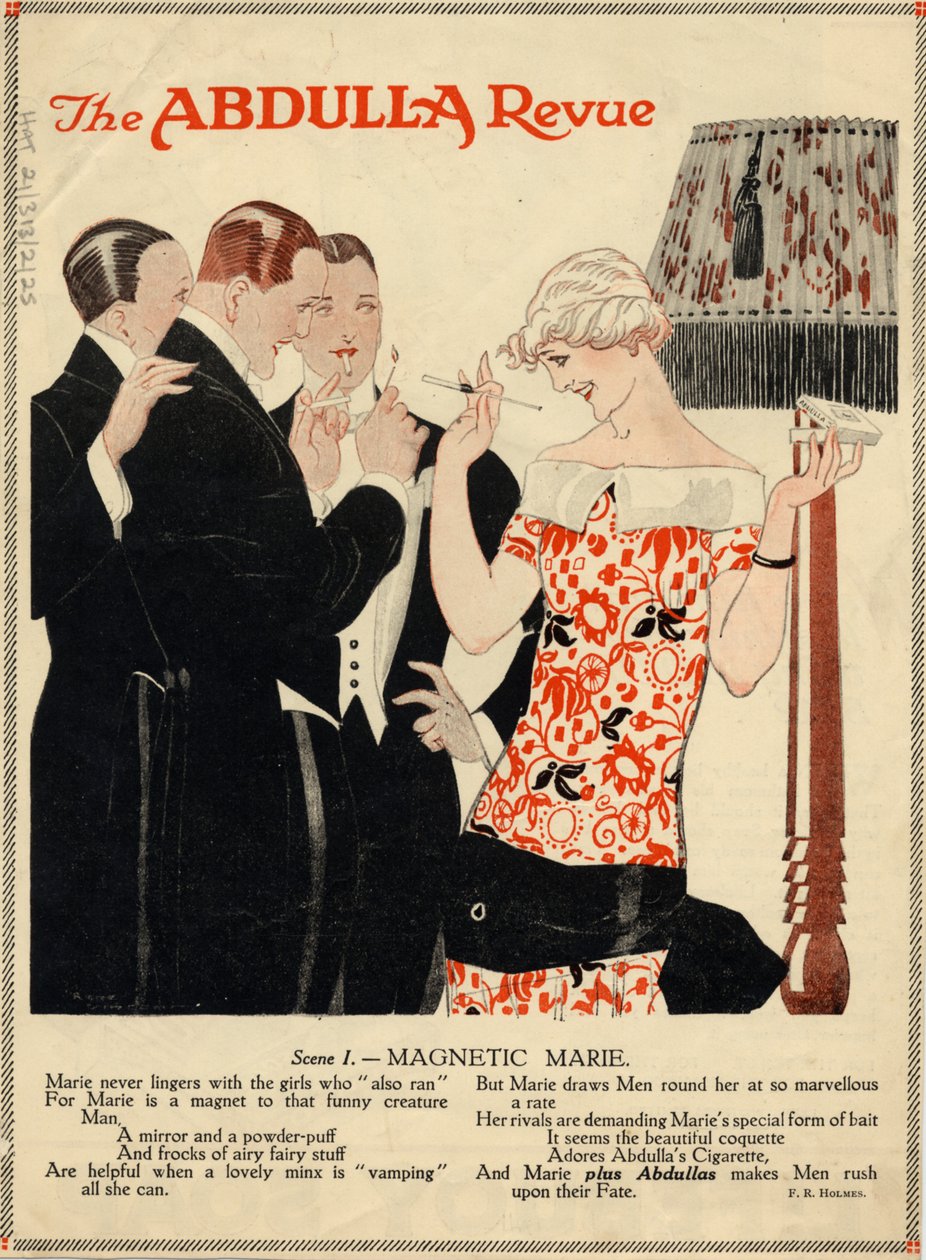 Cigarettes Abdulla, années 1920 - Rene Vincent