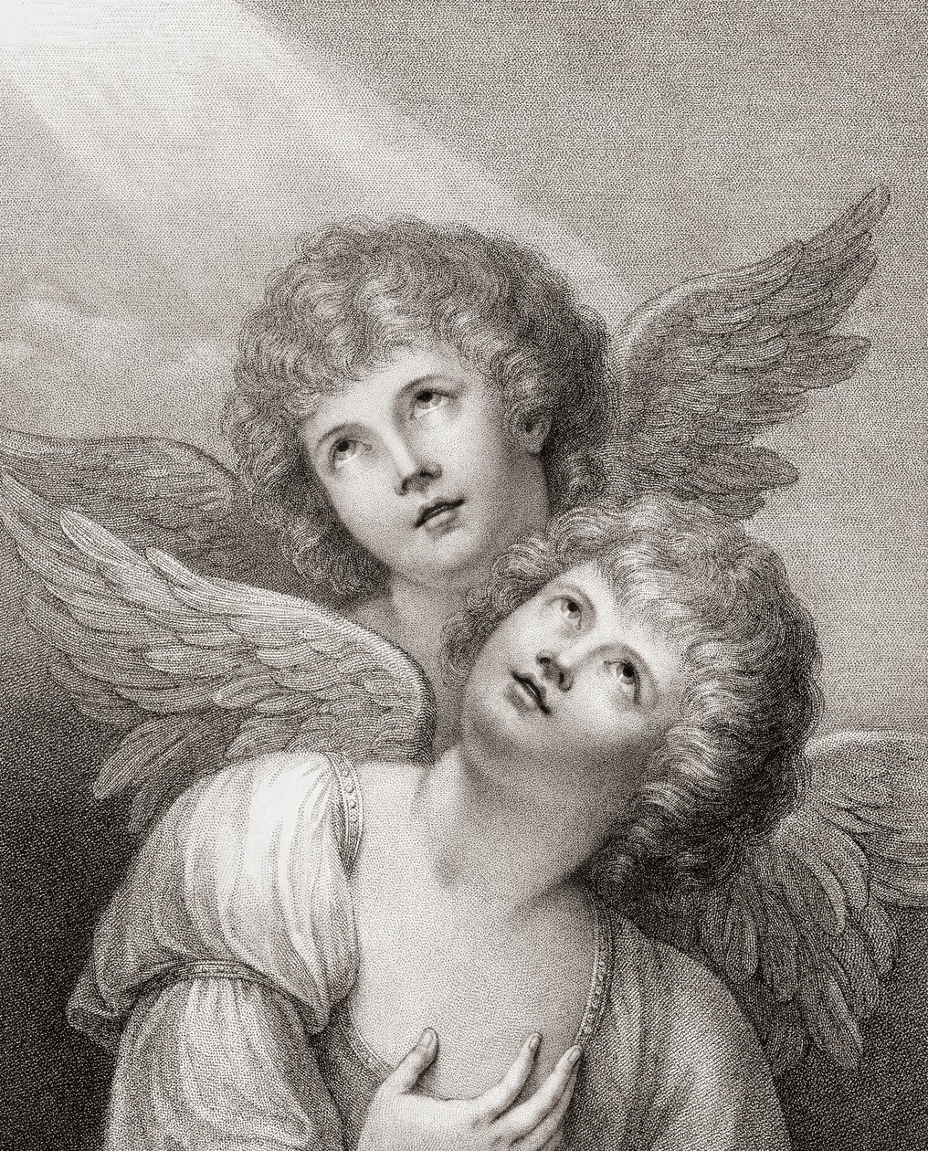 Deux chérubins. Deux anges - Rev. Matthew William (after) Peters