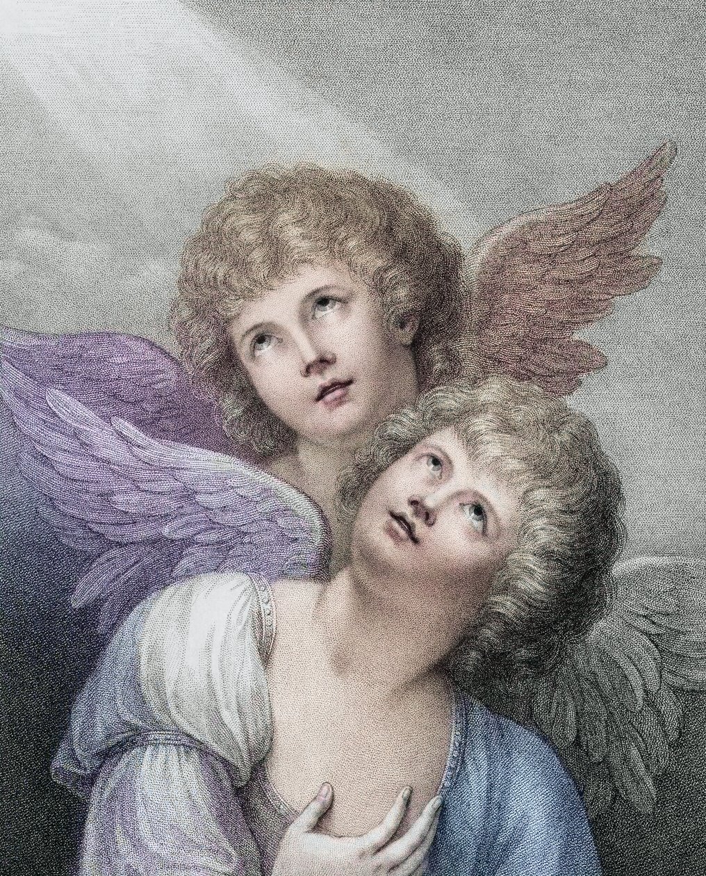 Deux chérubins. Deux anges - Rev. Matthew William (after) Peters