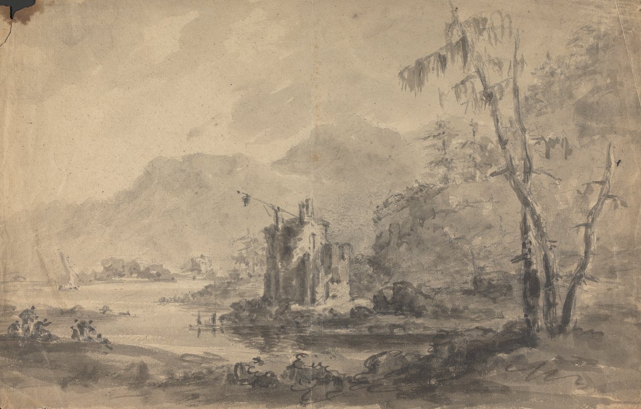 Paysage fluvial avec châteaux - Rev. William Gilpin
