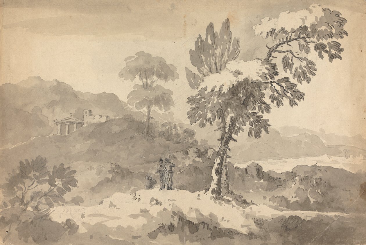 Trois figures dans un paysage - Rev. William Gilpin