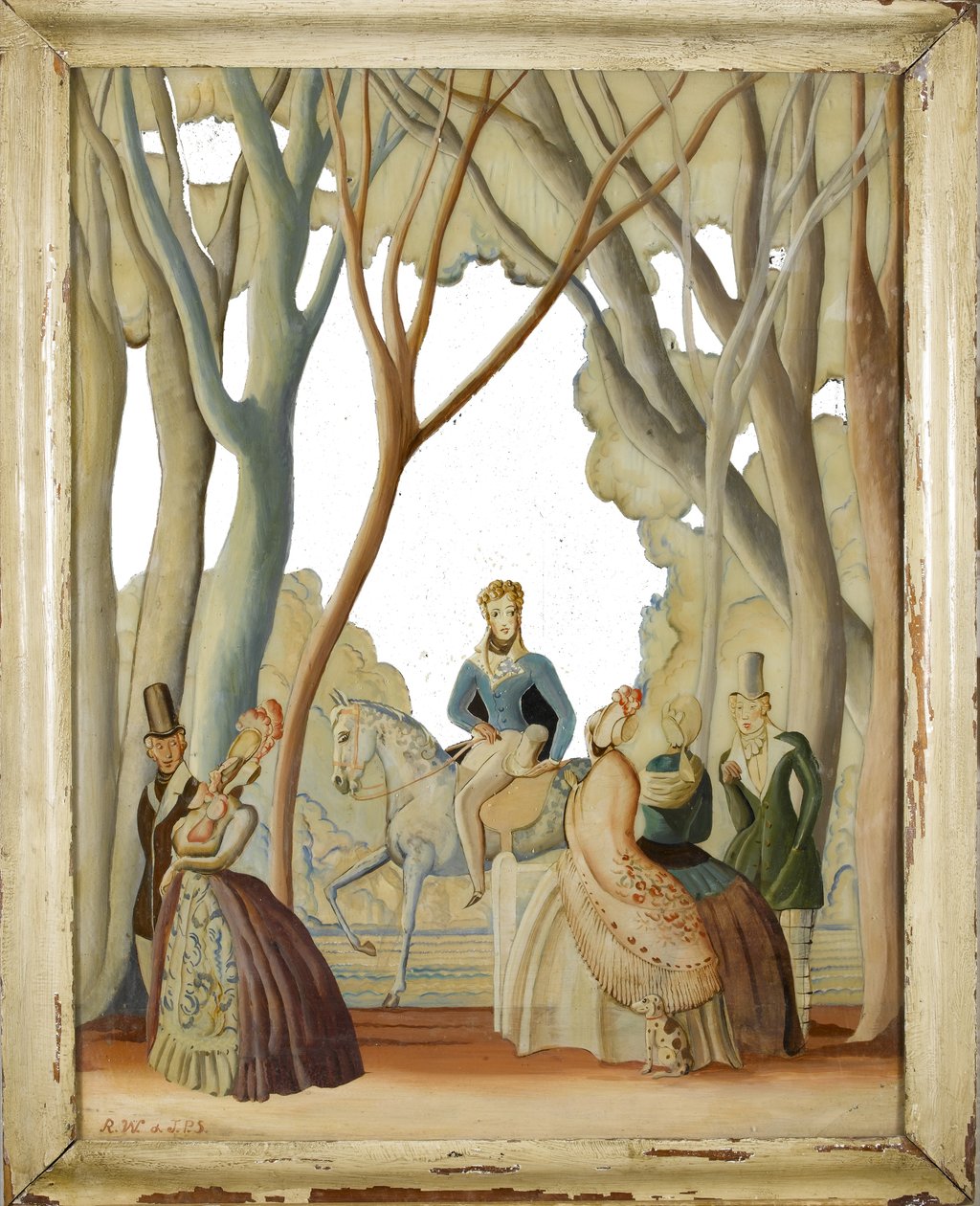 Promenade de figures dans un parc boisé, c.1930 - Rex Whistler