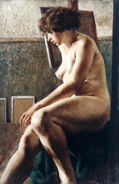 Figure féminine assise - Rex Whistler