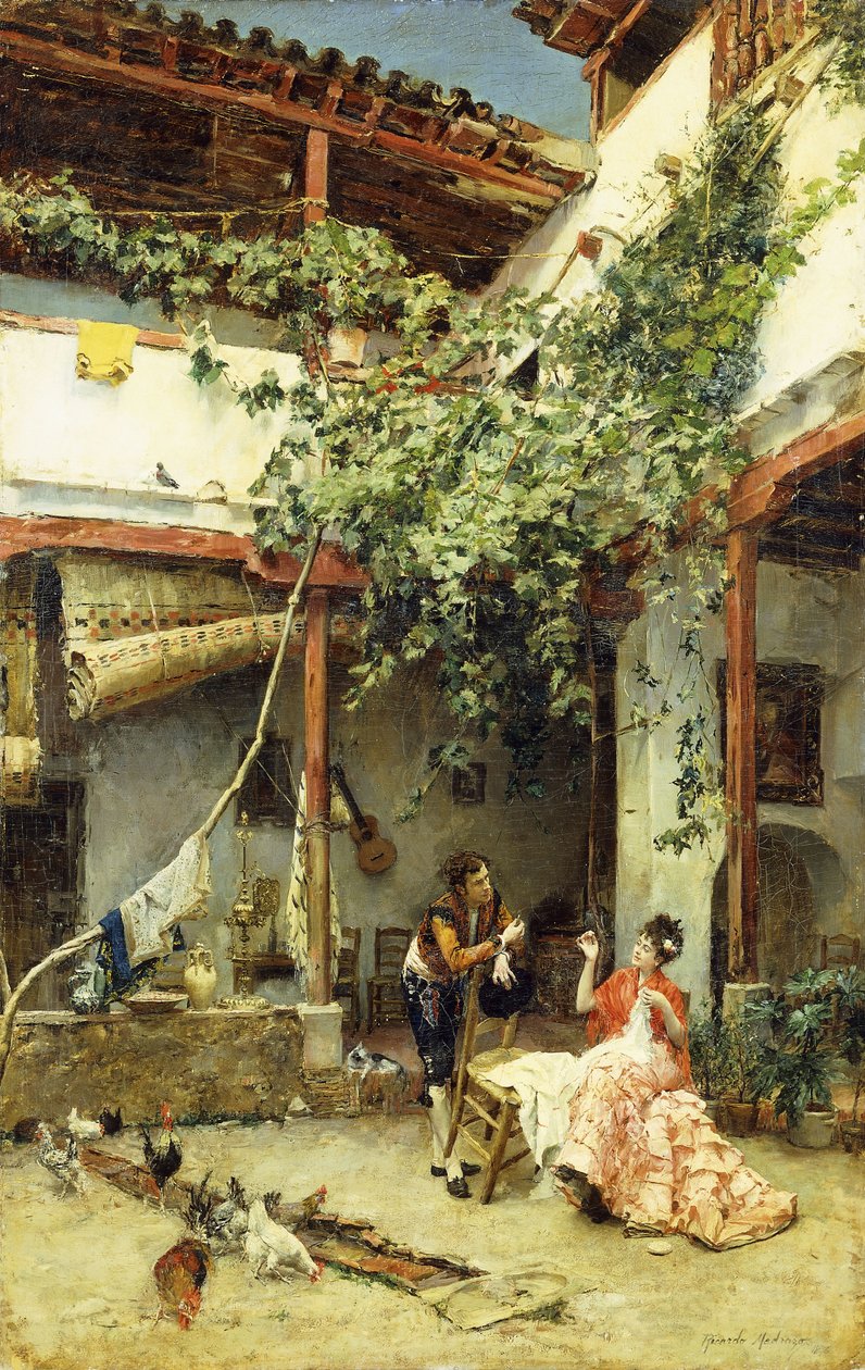 Dans la cour - Ricardo de Madrazo y Garreta