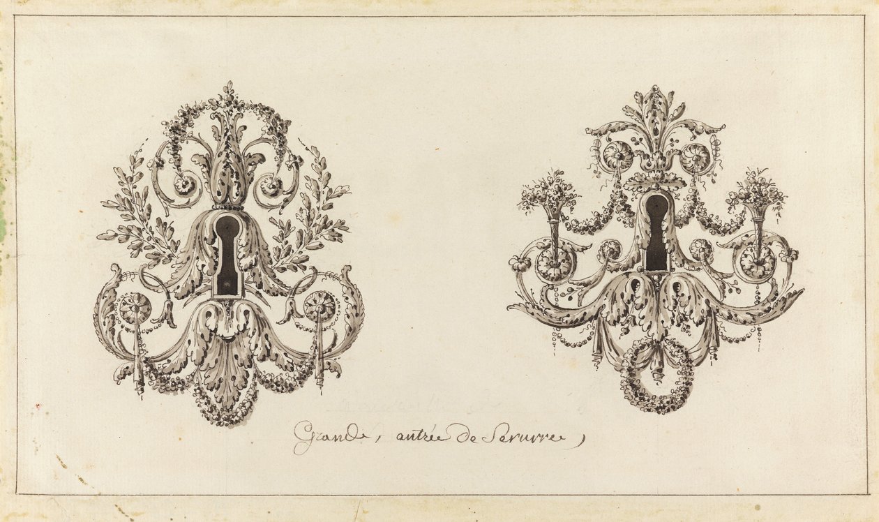 Conception pour deux plaques de clé en bronze - Richard de Lalonde