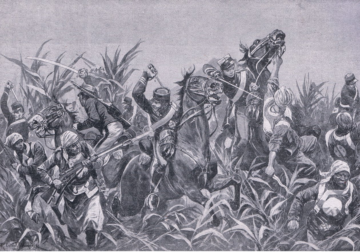 Combat autour de Tientsin : charge de la cavalerie japonaise - Richard Caton II Woodville