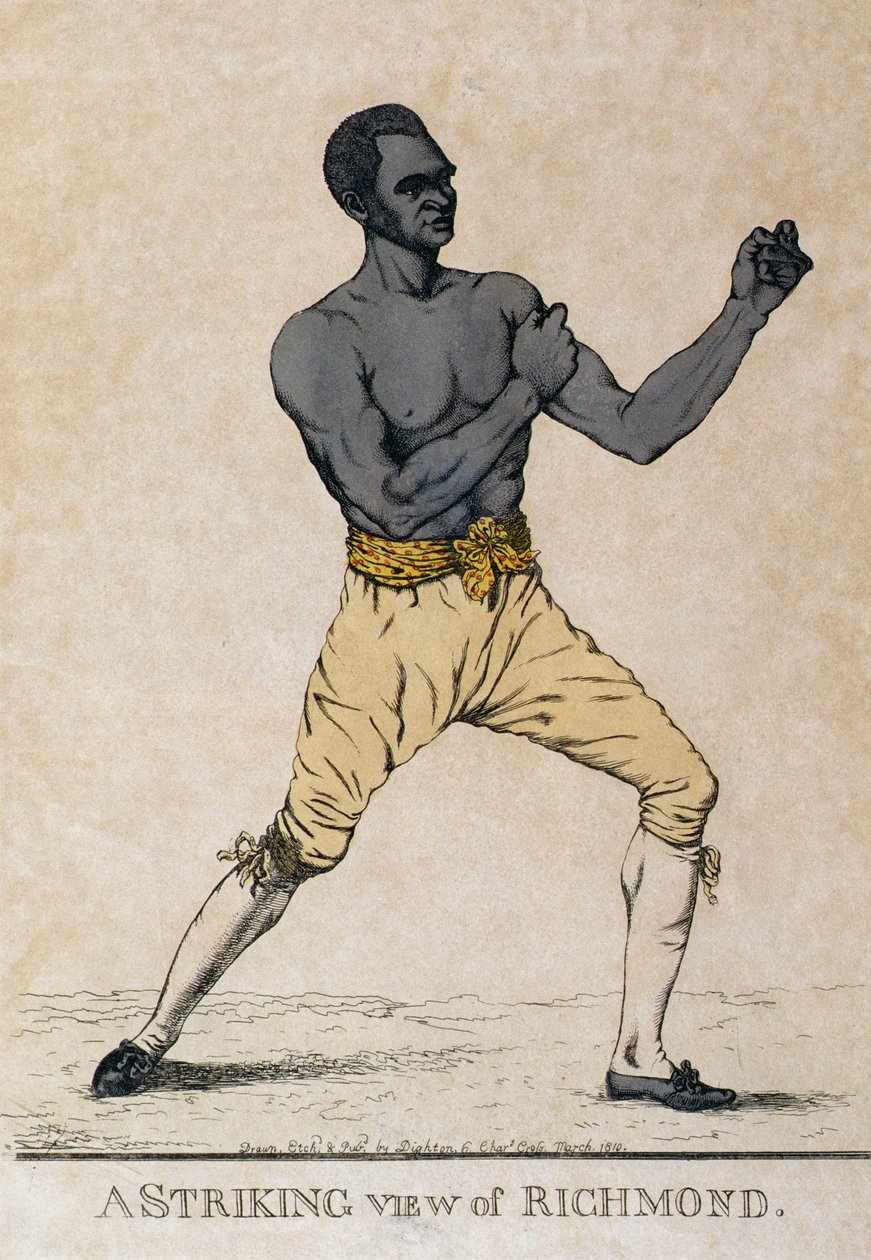 Vue frappante de Richmond, portrait du boxeur, 1810 - Richard Dighton