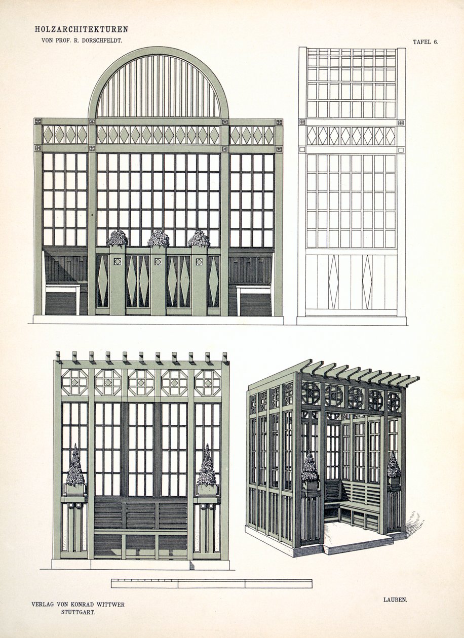 Architecture en bois, vers 1900 - Richard Dorschfeldt