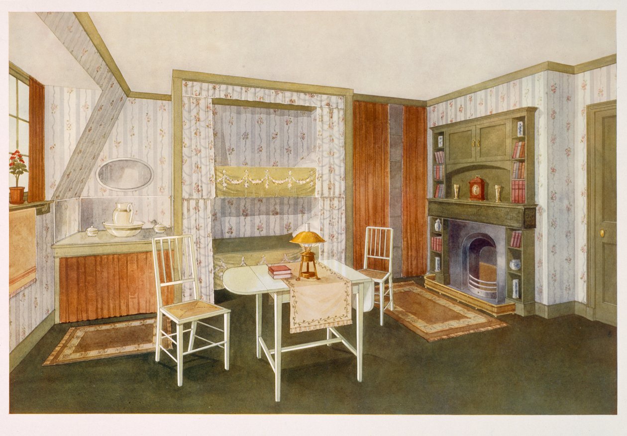 Chambre mansardée avec lits superposés - Richard Goulburn Lovell
