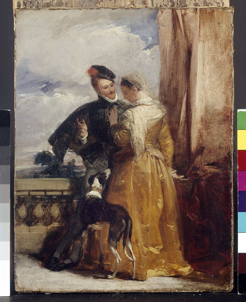 Amy Robsart et Robert Dudley, comte de Leicester, vers 1827 - Richard Parkes Bonington