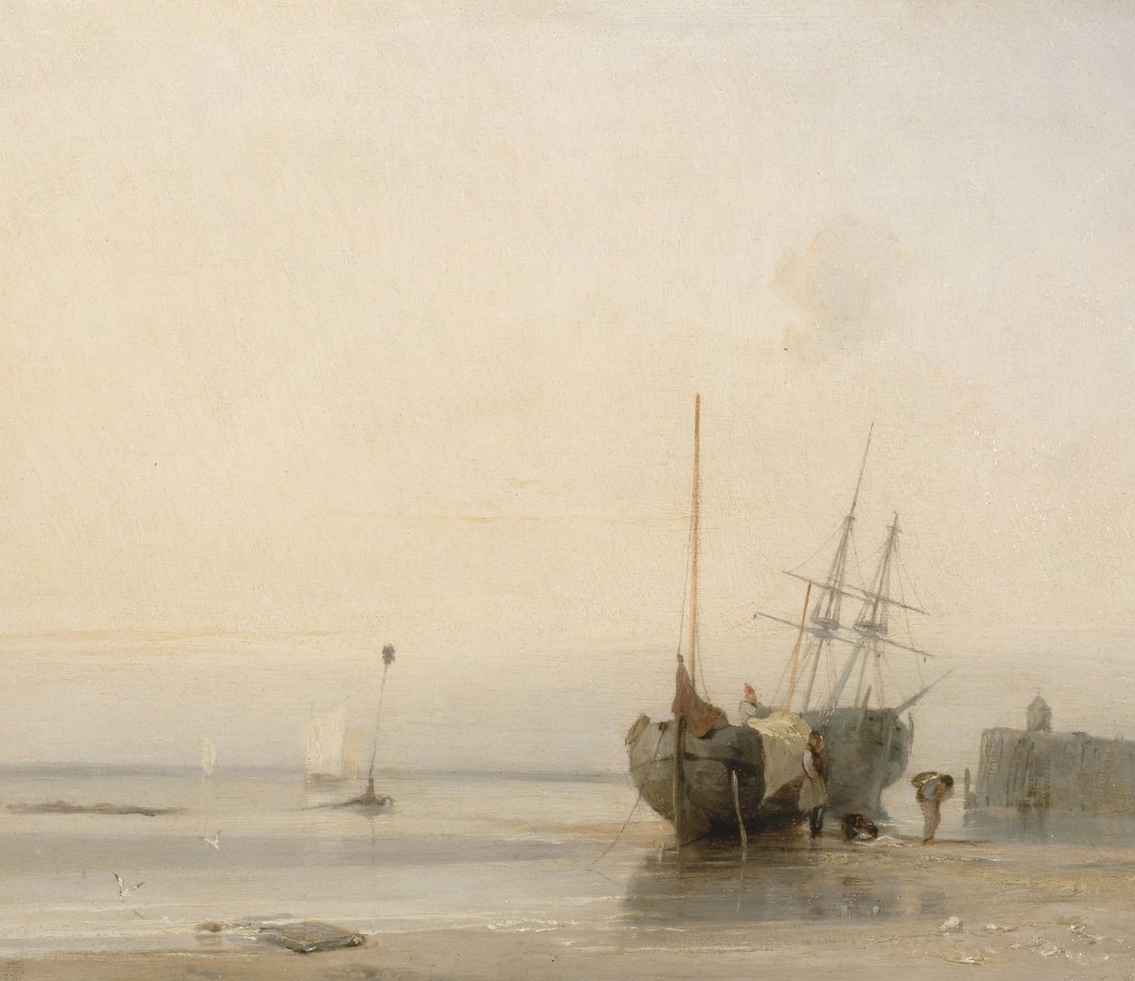 Jetée de Calais, France - Richard Parkes Bonington