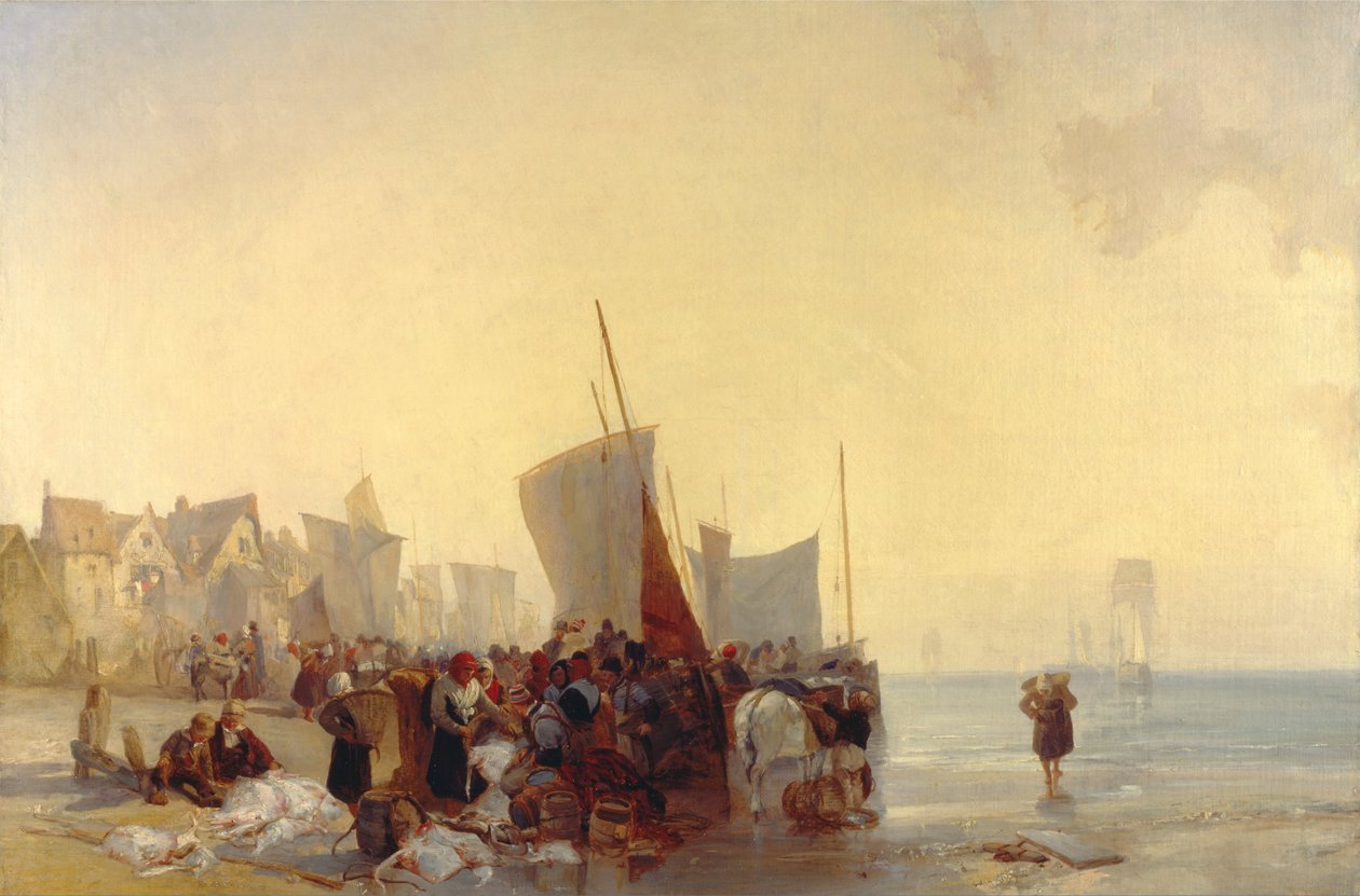 Marché aux poissons - Richard Parkes Bonington