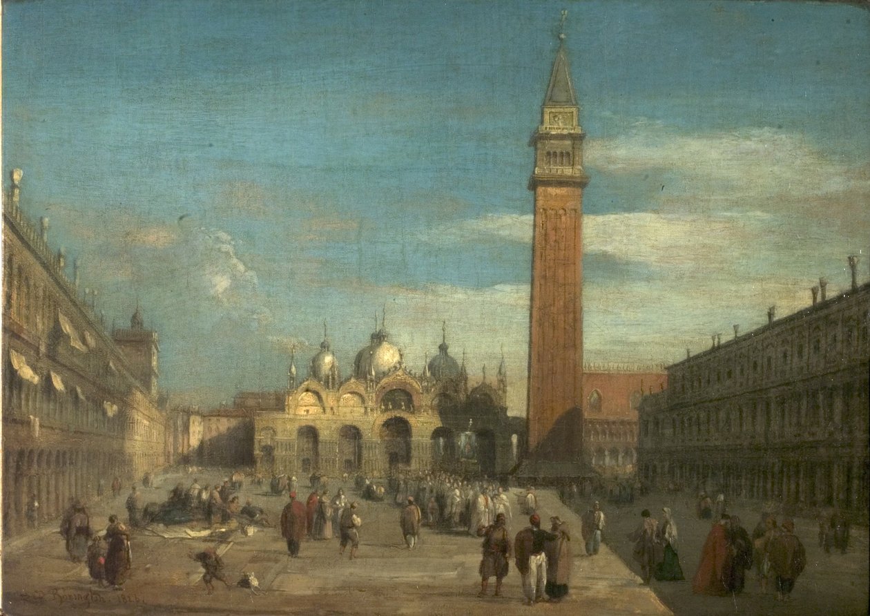Vue de la Piazza San Marco, Venise, Italie, 1826 - Richard Parkes Bonington