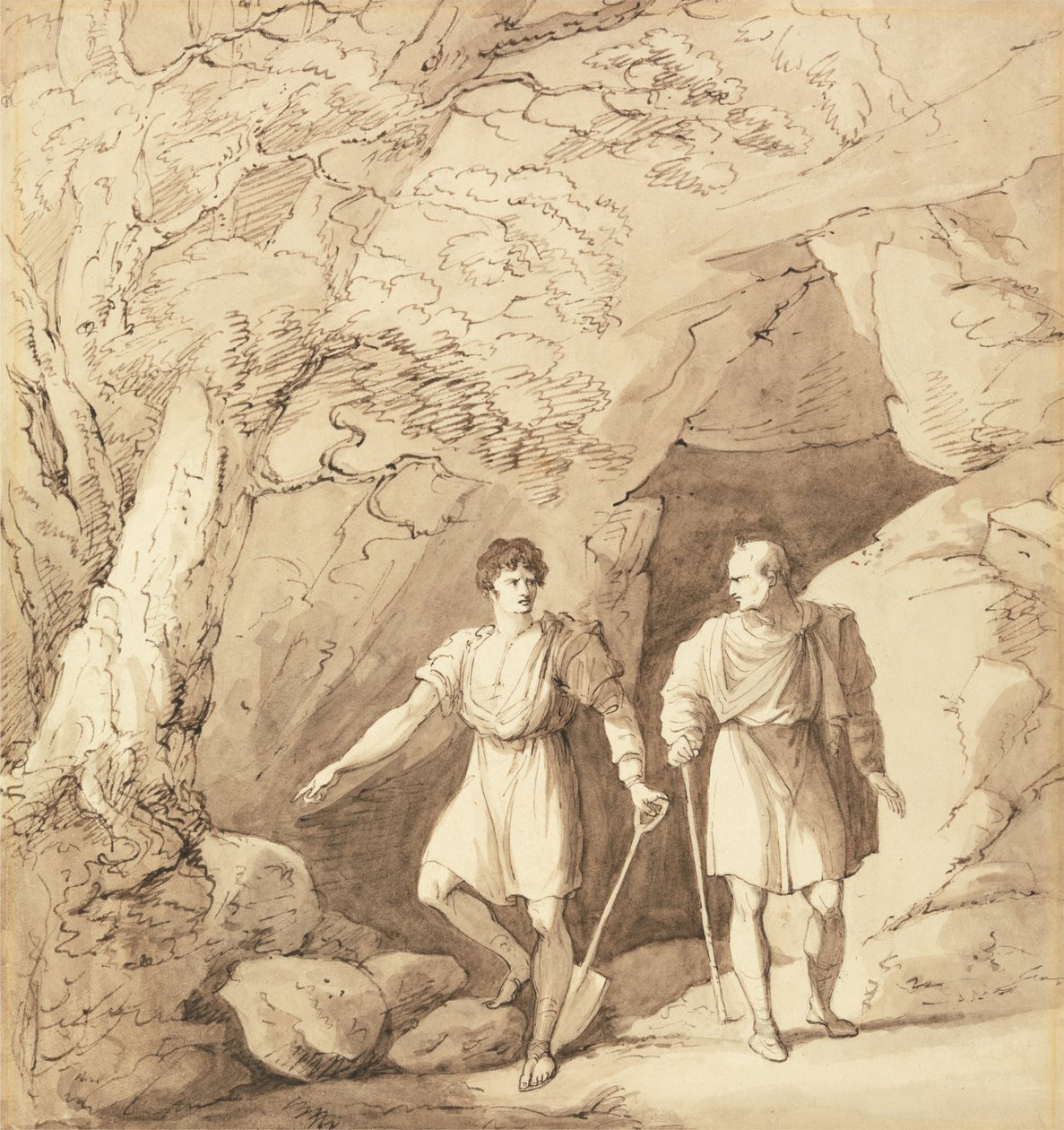 Alcibiade et Timon - Richard Westall