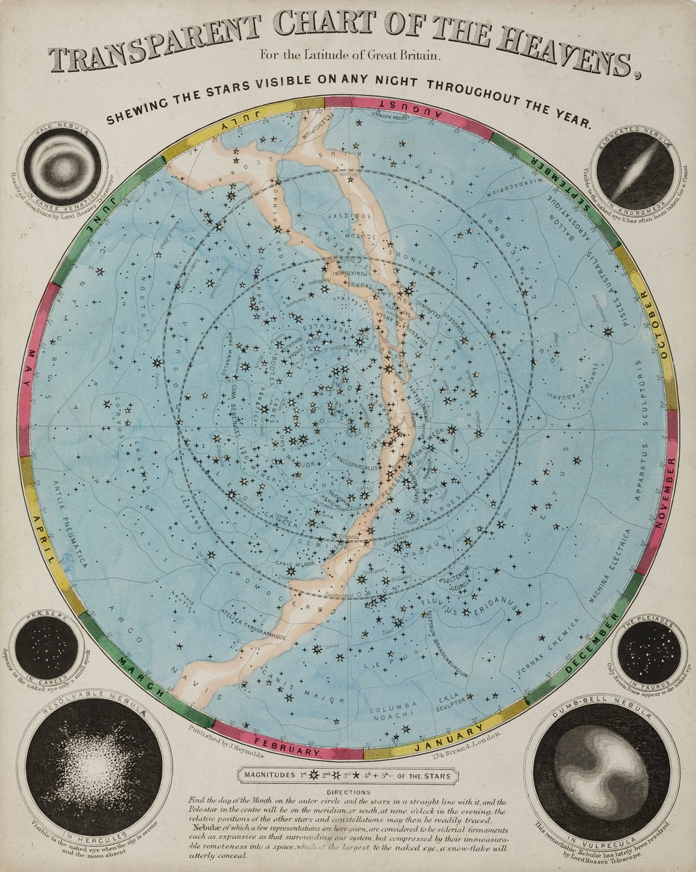 Carte des cieux, c 1855 - John Pardon