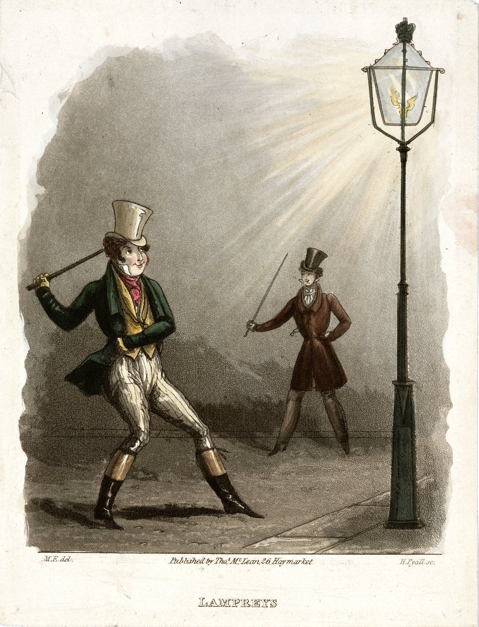 Lamproies, vers 1820 - John Pardon