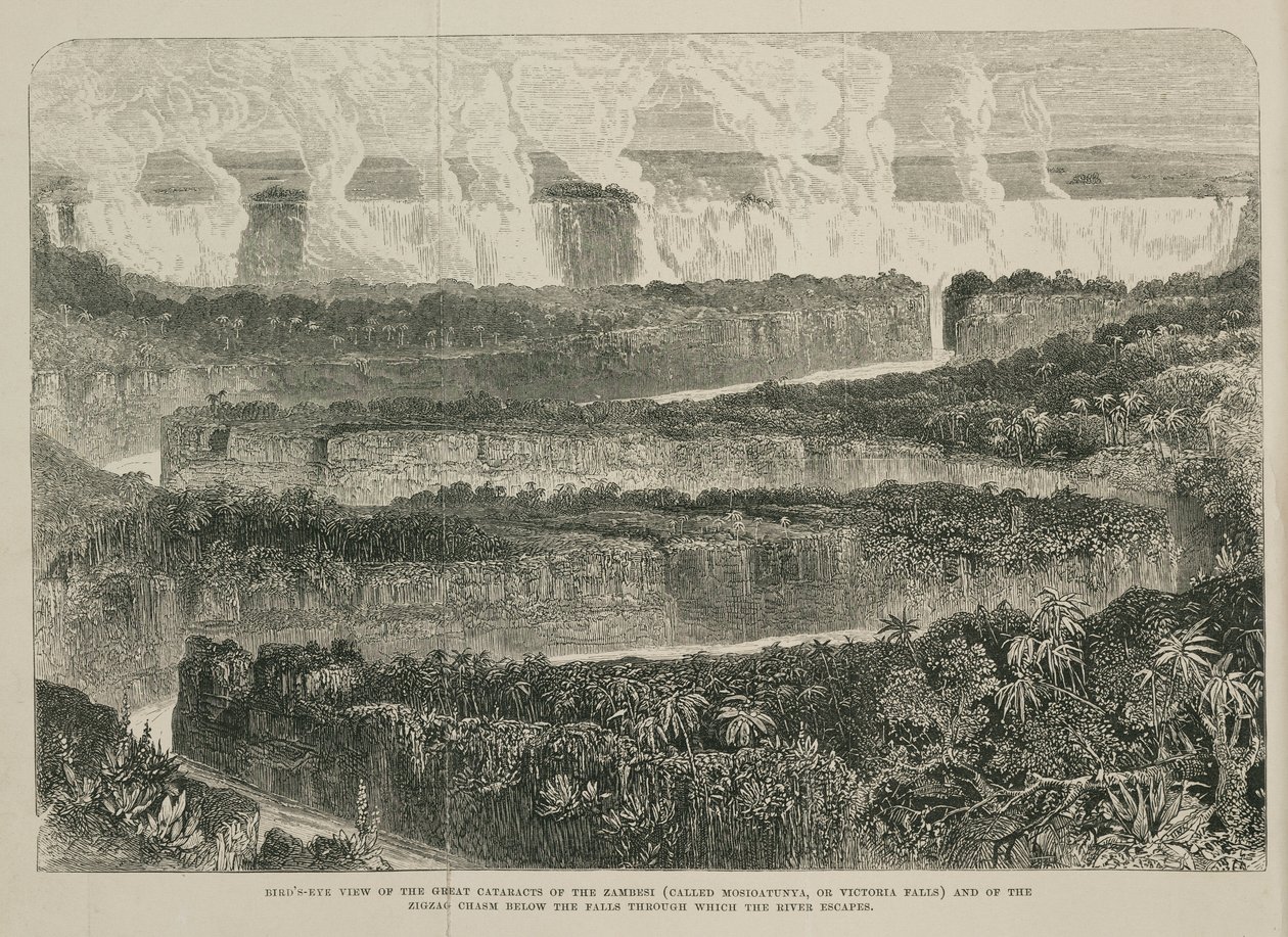 Chutes Victoria, Afrique, vers 1855 - John Pardon