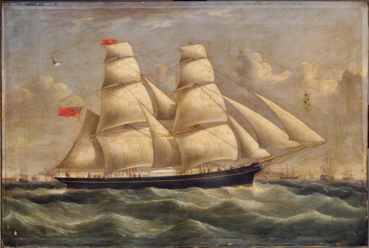 Une brigantine au large de Portsmouth - Richard B. Spencer