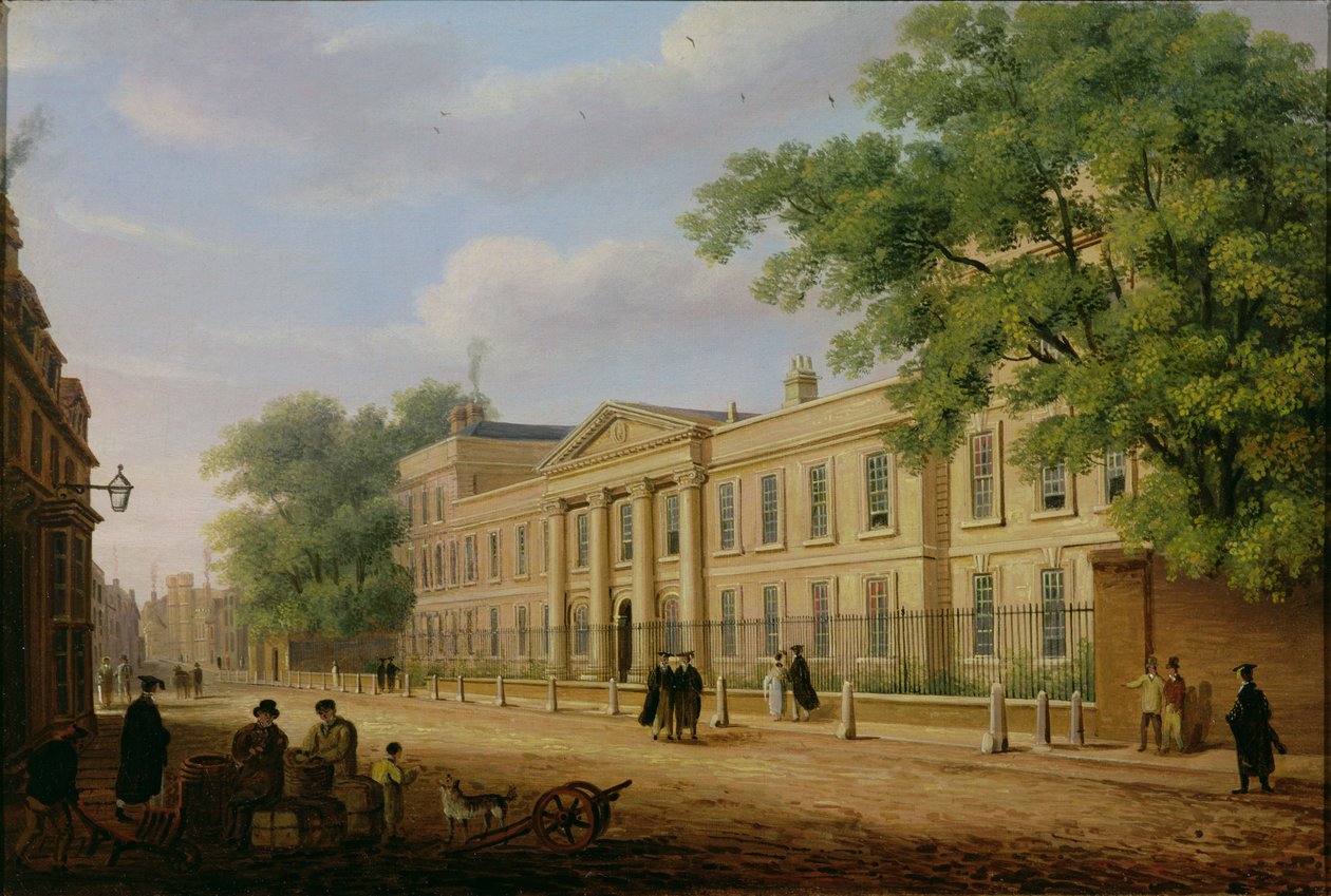 Vue du Emmanuel College, Université de Cambridge - Richard Bankes Harraden