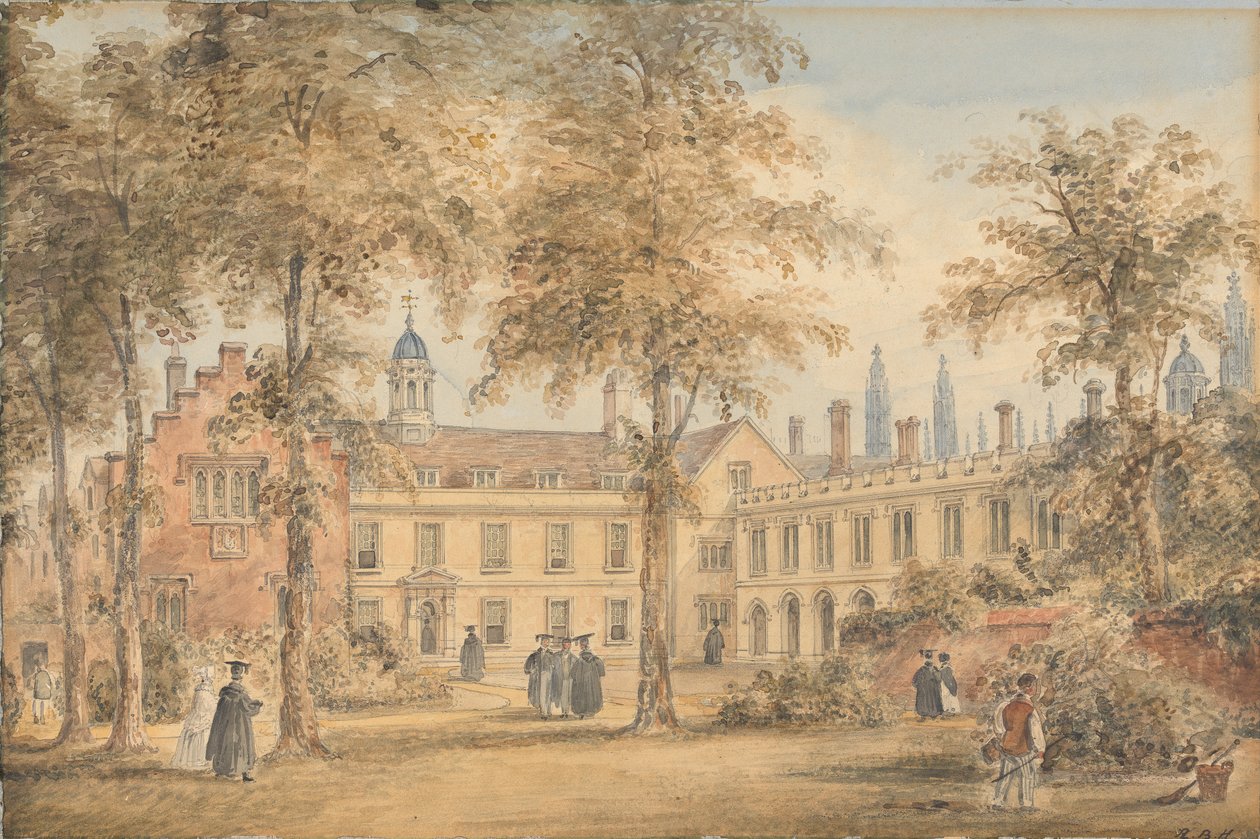 Trinity Hall depuis le jardin, Cambridge - Richard Banks Harraden
