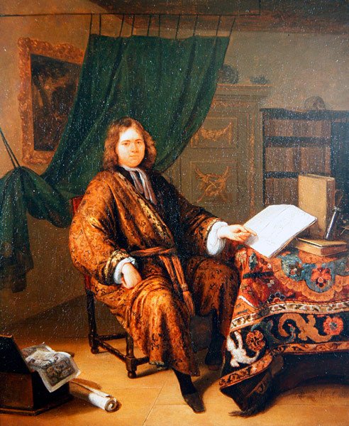 Connaisseur dans sa bibliothèque - Richard Brackenburgh