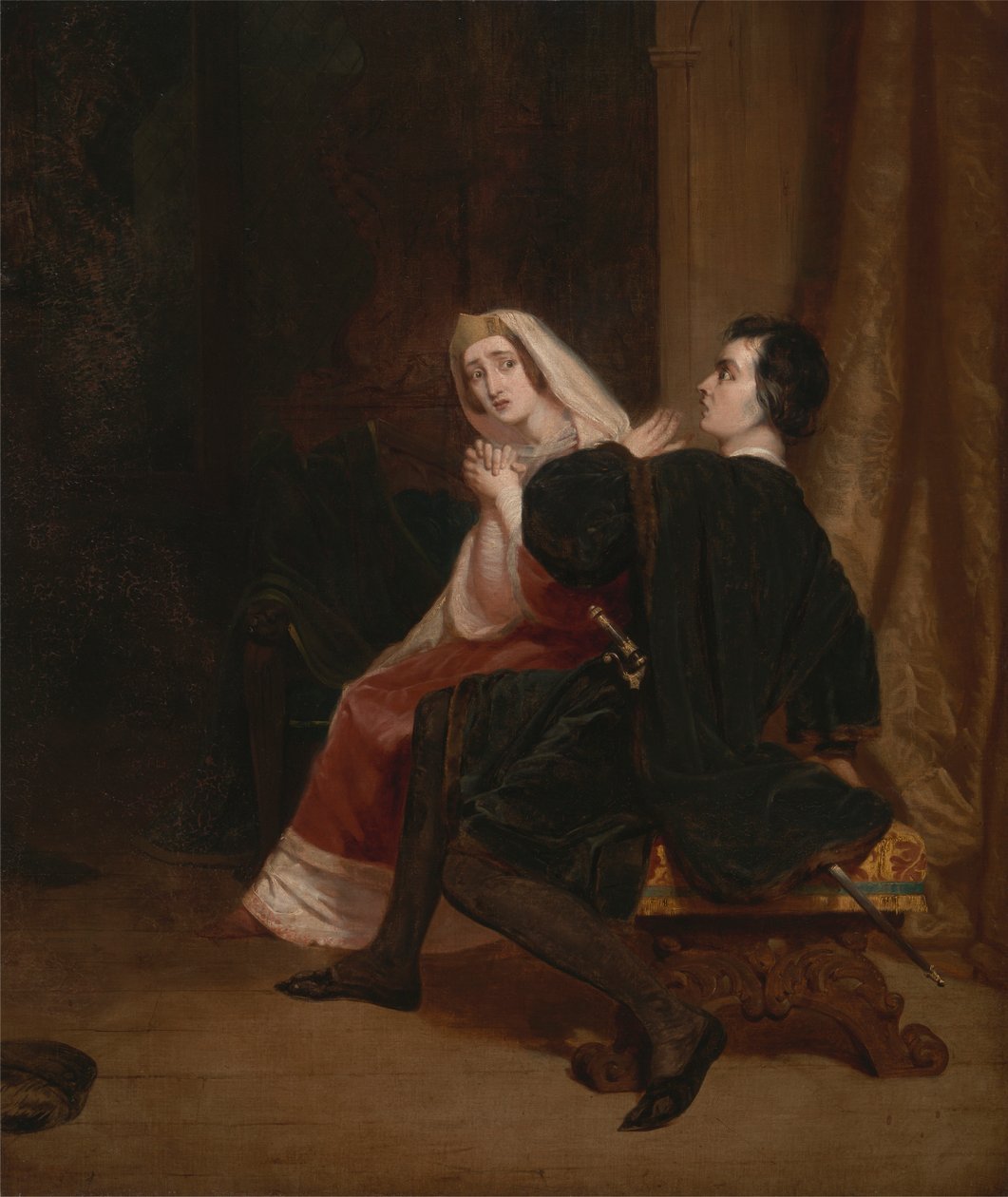 Hamlet et sa mère ; La scène du placard - Richard Dadd