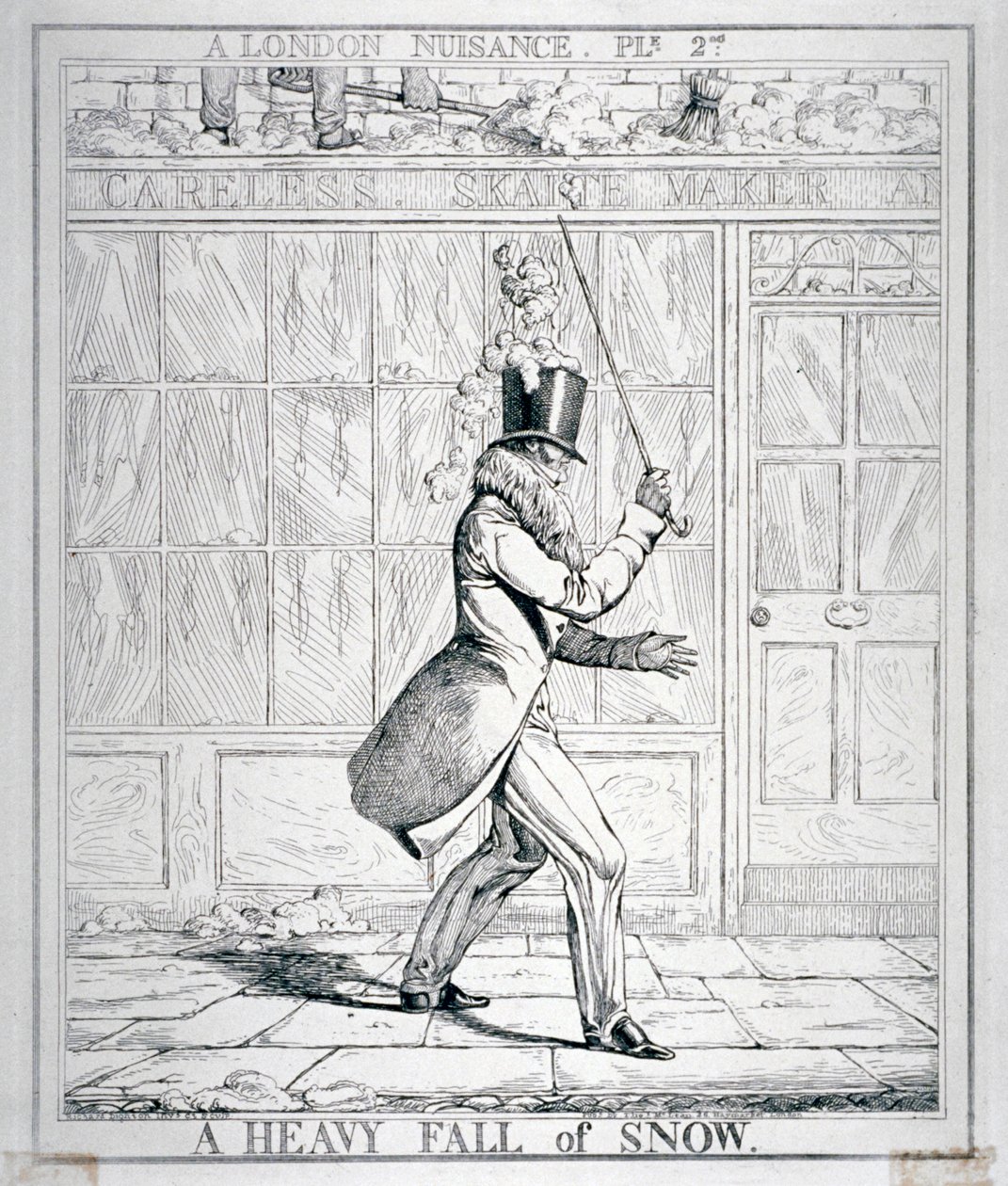 Une forte chute de neige, 1821 - Richard Dighton