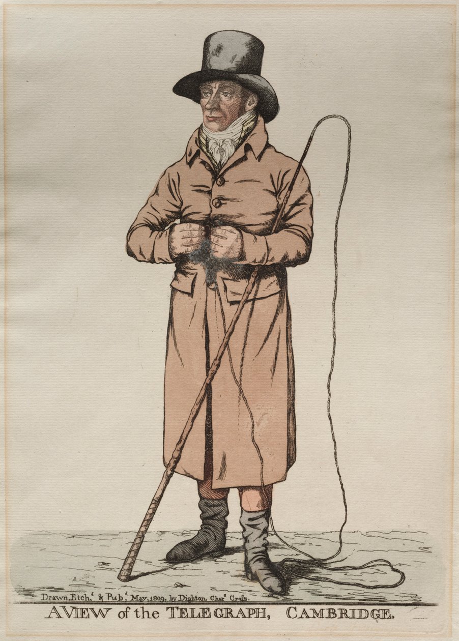 Vue du télégraphe, Cambridge, 1809 - Richard Dighton