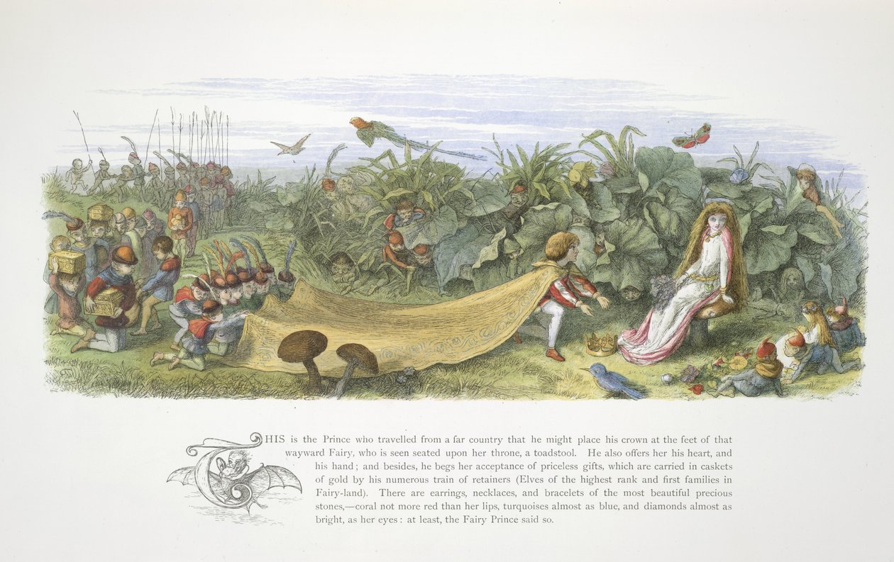 Un prince offrant des cadeaux - Richard Doyle