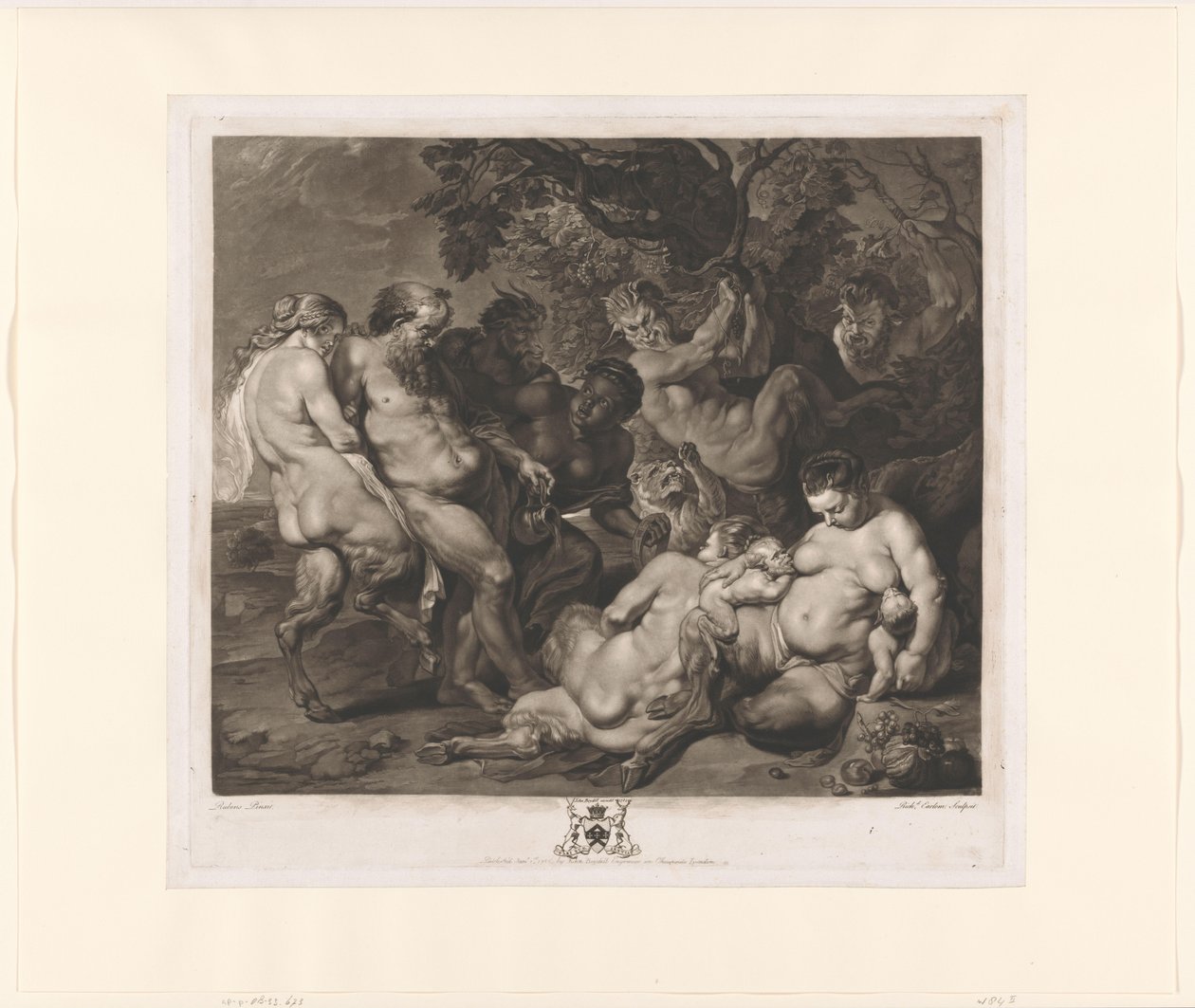 Silenus avec une famille de satyres (Bacchanale) - Richard Earlom