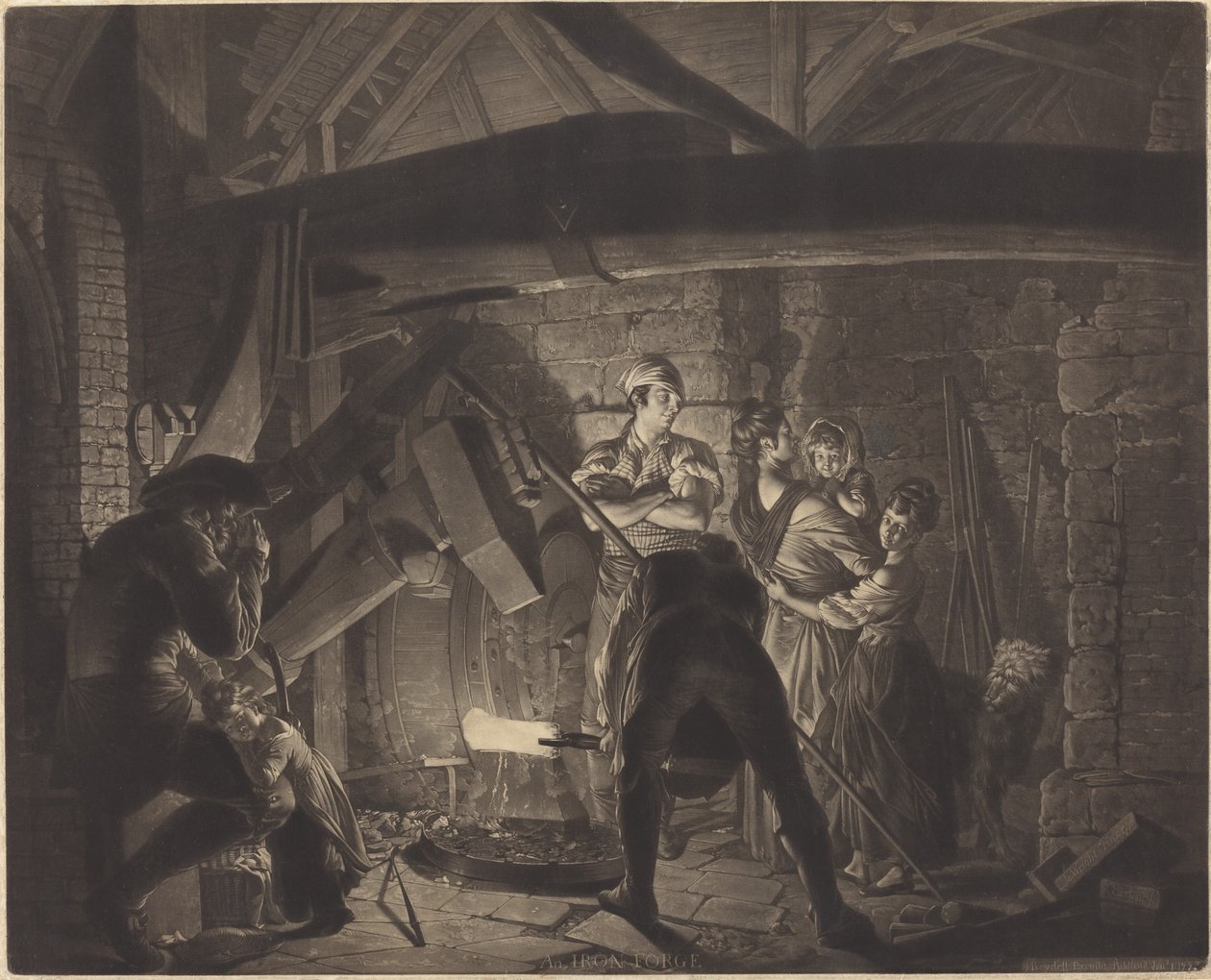 Une forge - Richard Earlom after Joseph Wright