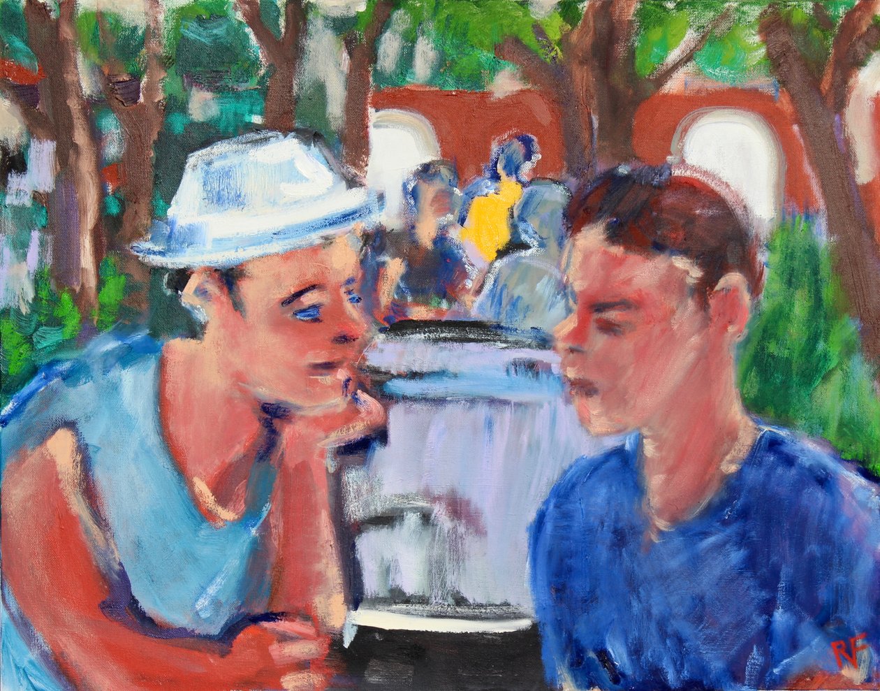 Conversation dans le parc, 2019 - Richard Fox