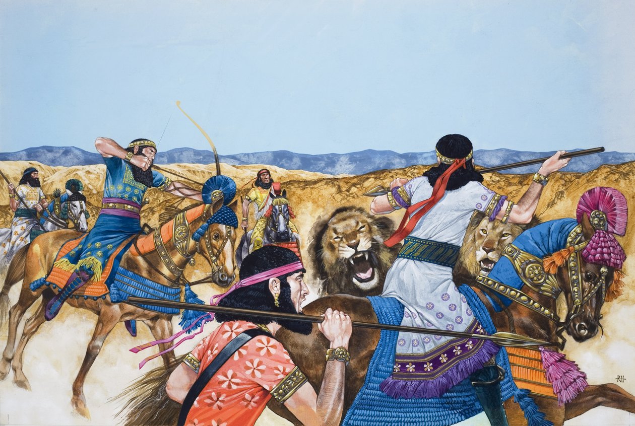 Guerriers (gouache sur papier) - Richard Hook