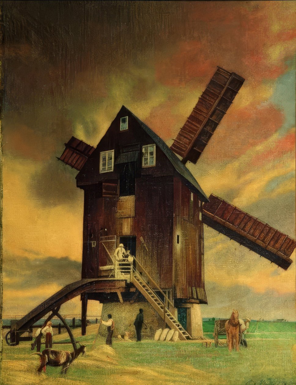 Vieux moulin à vent à Roitzsch près de Wurzen - Richard Mueller