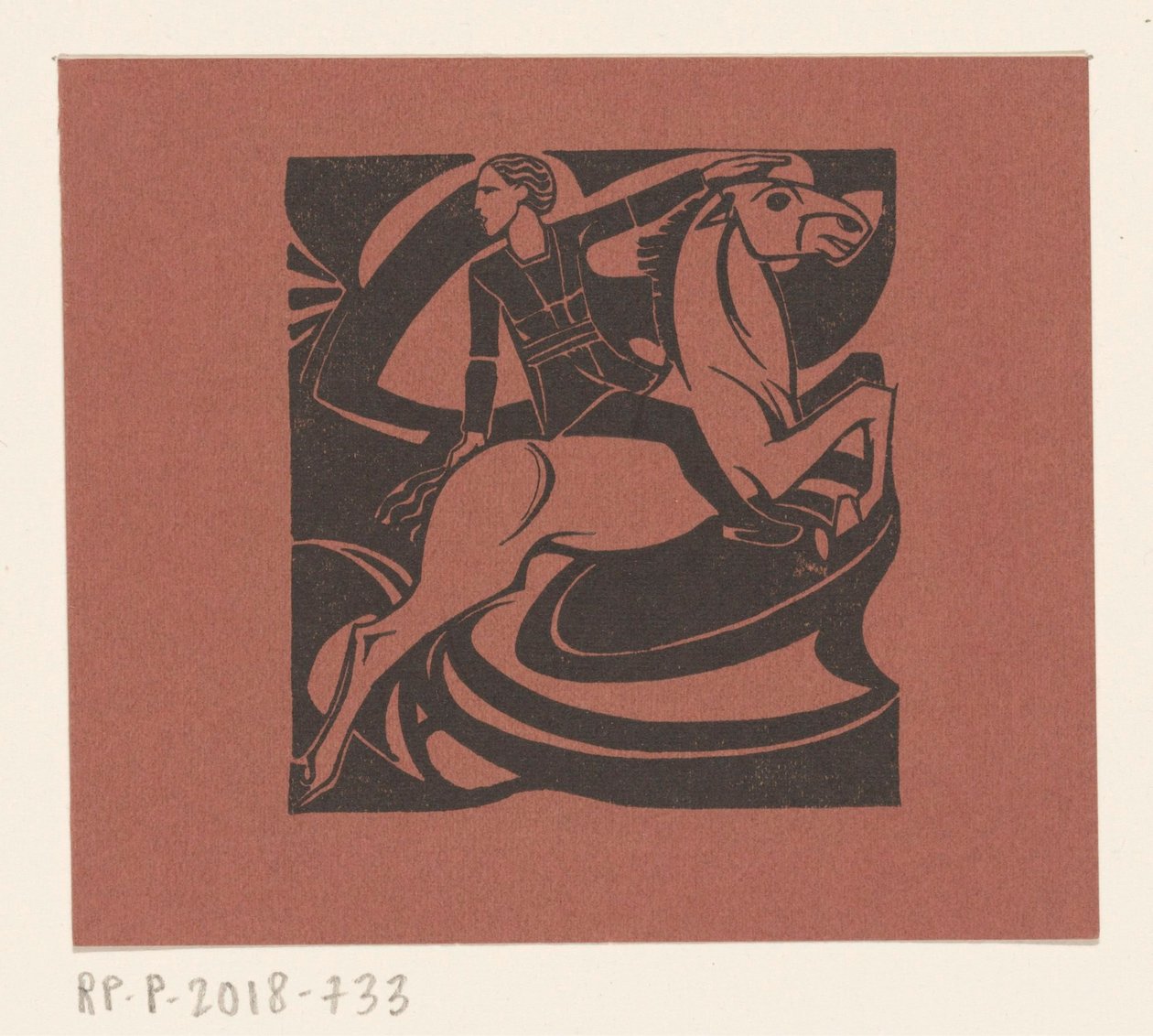 Cavalier sur un cheval sautant - Richard Nicolaüs Roland Holst