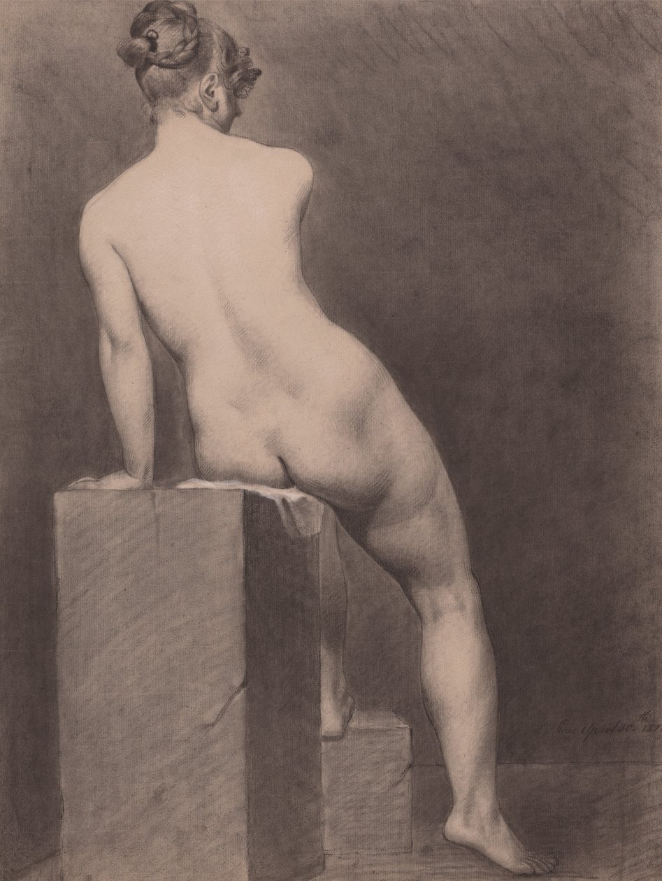 Mademoiselle Rose nue, vue de dos - Richard Parkes Bonington
