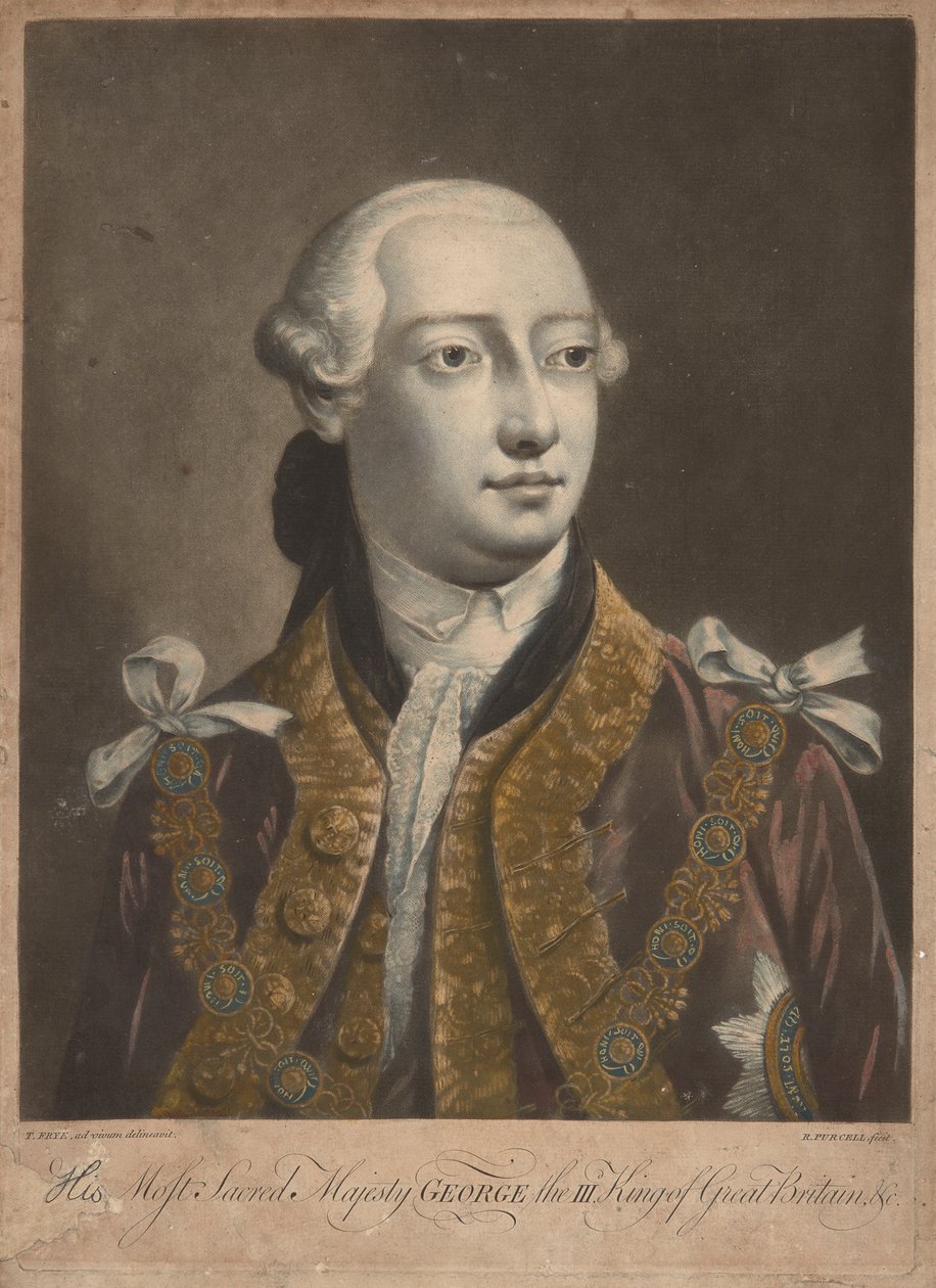 Roi George III, c.1762 (mezzotinte) - Richard Purcell
