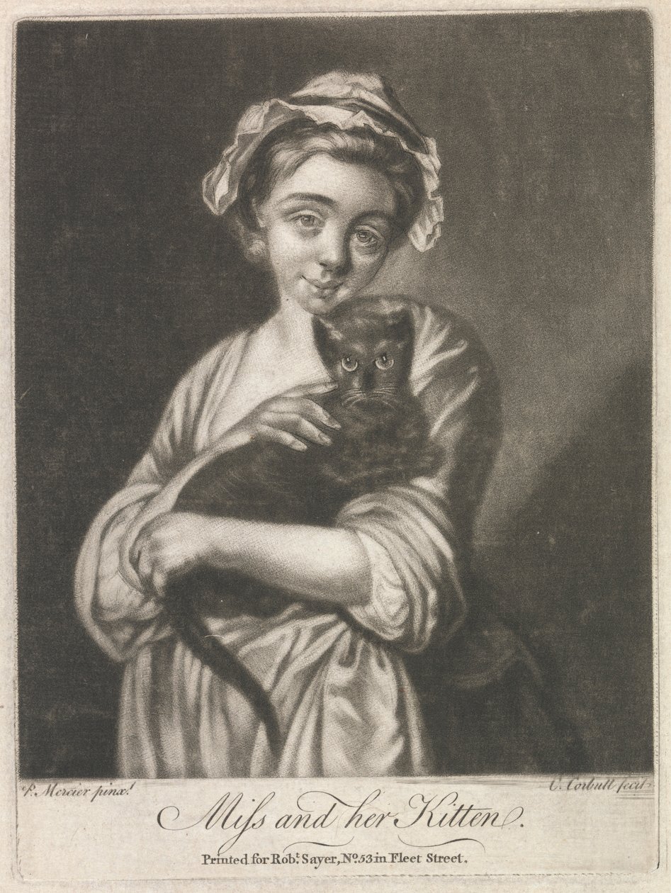 Jeune fille et son chaton (Vie rurale) - Richard Purcell