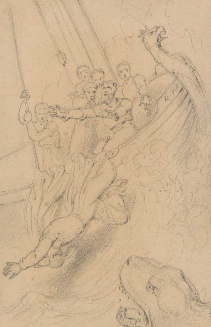 Jonas jeté à la mer (Jonas 1:15) - Richard Westall