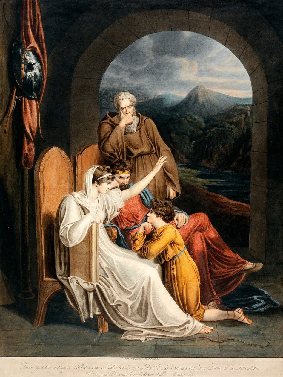 La reine Judith récitant à Alfred - Richard Westall