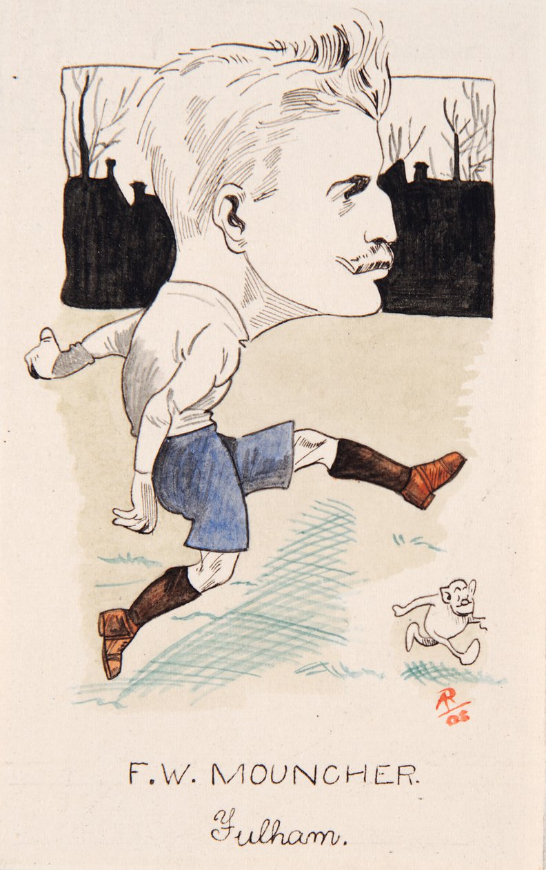 Fred Mouncher, Fulham, dessin pour un ensemble de cartes de cigarettes, 1907 - Rip