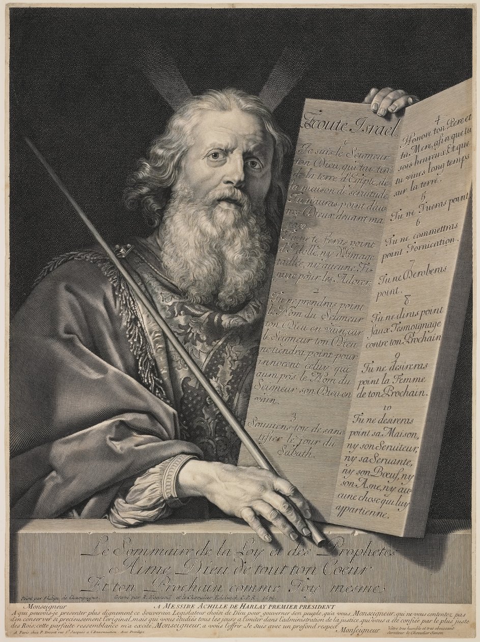 Moïse présentant les Dix Commandements, 1699 - Robert Nanteuil