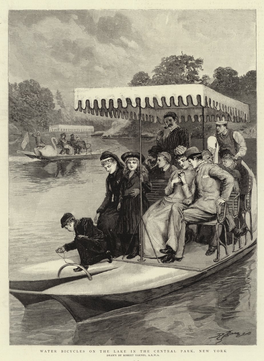 Vélos Nautiques sur le Lac de Central Park, New York - Robert Barnes