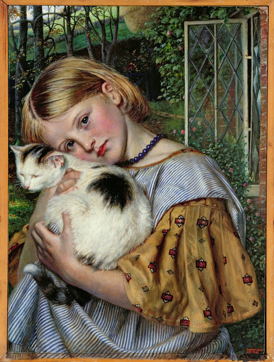 Une fille avec un chat - Robert Braithwaite Martineau
