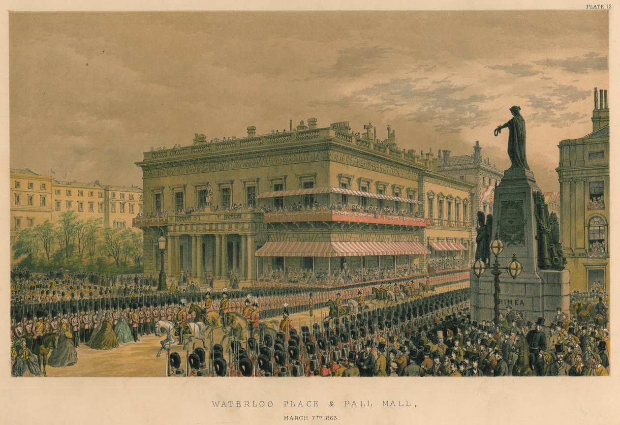 Waterloo Place et Pall Mall, 7 mars 1863 - Robert Charles Dudley