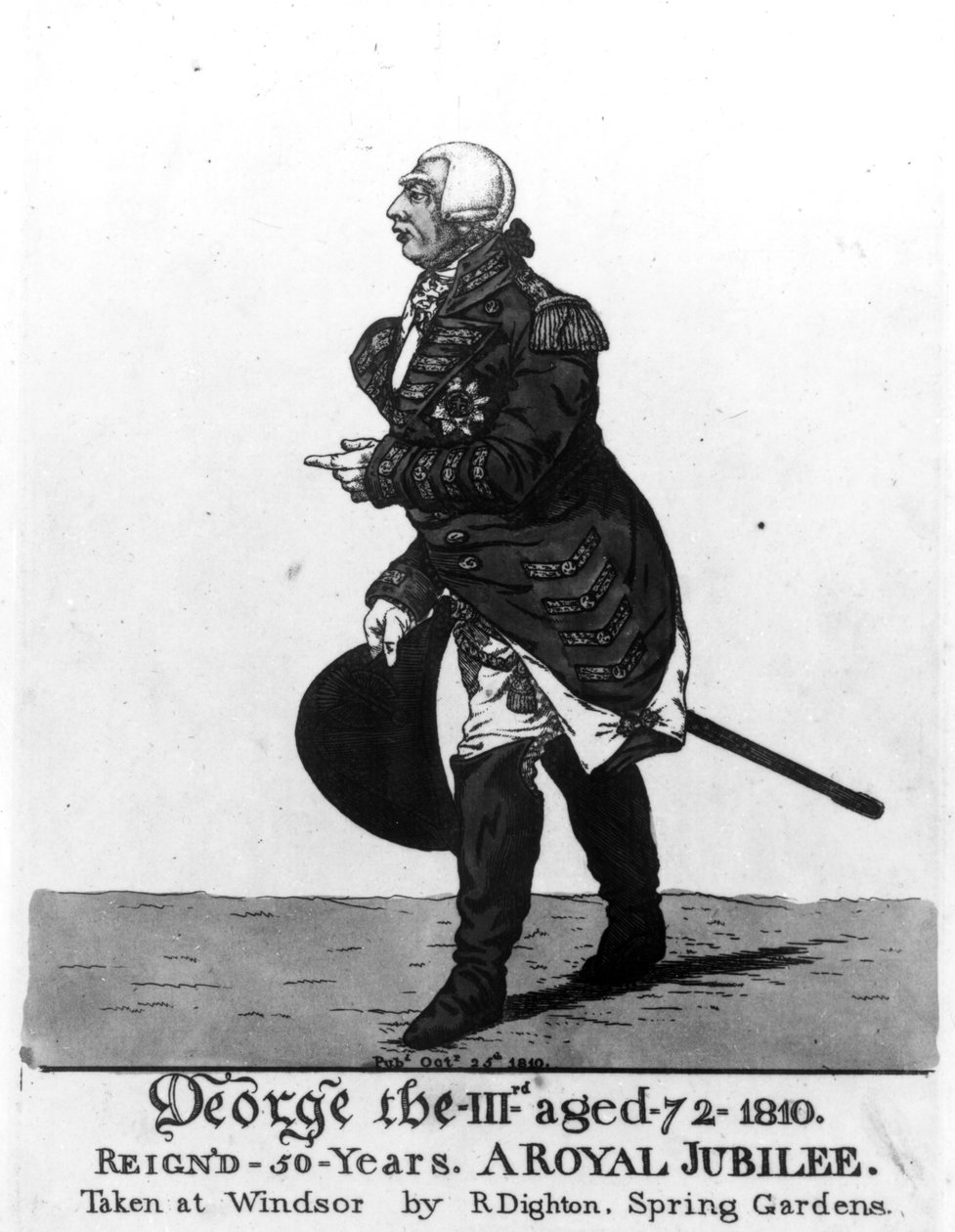 Roi George III, âgé de 72 ans, 1810 - Robert Dighton