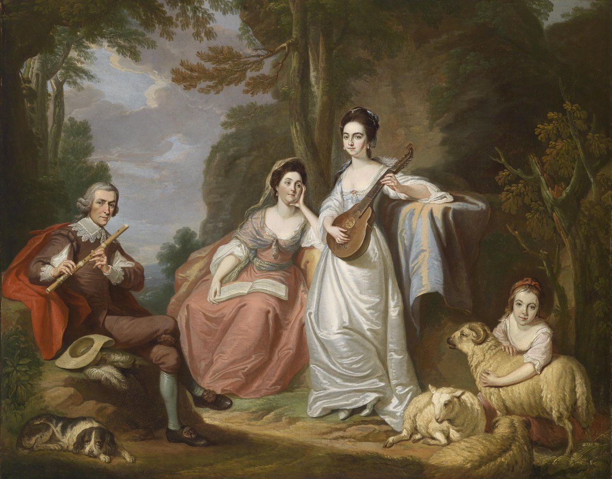 Portrait de groupe de la famille Burdett - Robert Edge Pine